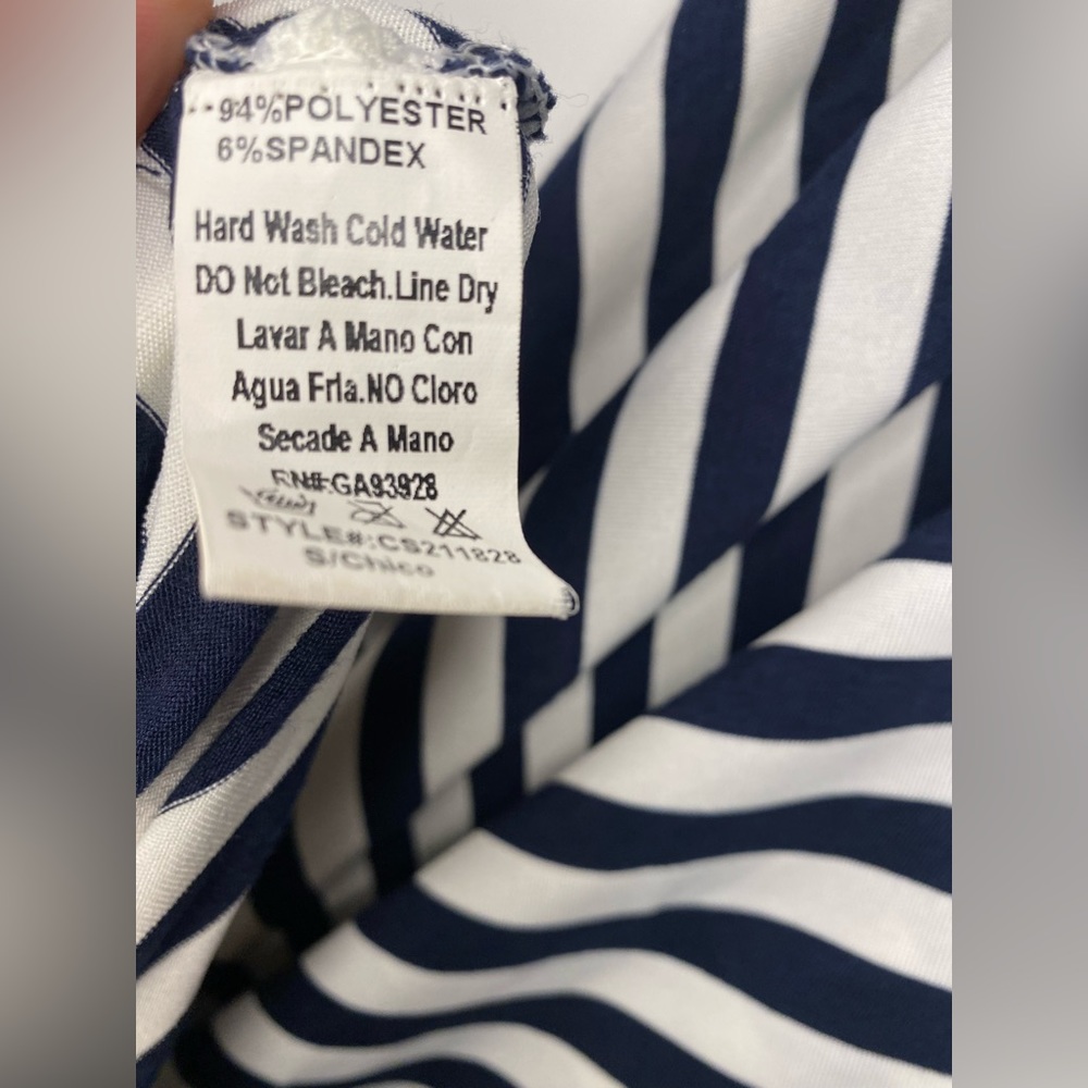 Boutique Brand-CALS Blue and White Stripped Maxi dress. Size Small. Gently Used - Picture 4 of 4